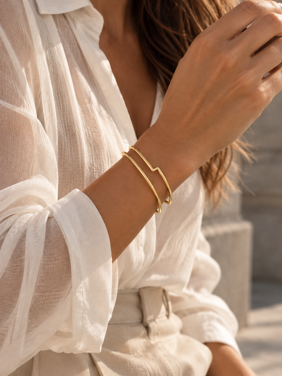 Brazalete Pulso de DE·LUNARE, fotografía con modelo